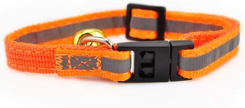 PowBoro 5 Pcs Cat Breakaway Collar with Bell Reflective Nylon Strap & Safety Buckle, Mixed Colors, for Kitten Dog Cat Puppy Adjustable Collar 6-10" in Saudi Arabia