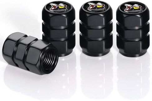 for Corvette C4 C6 C5 C7 C8 Z06 1LT 2LT 3LT ZR1 Anti-Corrosion Leak-Proof Car Tire Accessory Air Caps, Alloy Car Tire Valve Caps,Car Tire Dust Caps(Black 4PCS) Accessory in Saudi Arabia