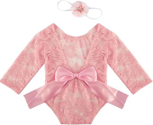 رومبير للفتيات حديثي الولادة من Rehomy + دعامة رأس للتصوير الفوتوغرافي ملابس دعائم صور للرضع in Kuwait