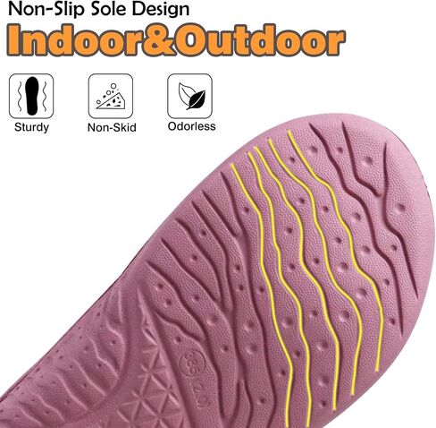 KuaiLu Womens Clog Slippers with Comfy Arch Support Orthotic Plantar Fasciitis Memory Foam Ladies Slippers for Women Winter Warm Slip on Felt Houes Shoes Hard Rubber Sole Pink size 9 in Saudi Arabia