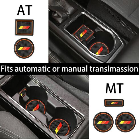 SENSHINE Custom Liners for Toyota Tacoma Accessories 2016-2021 2022 2023 Non-Slip Anti Dust Liner Cup Holder, Center Console, and Door Pocket Inserts Mats Premium Interior (Double Cab) (Red Trim) in Kuwait