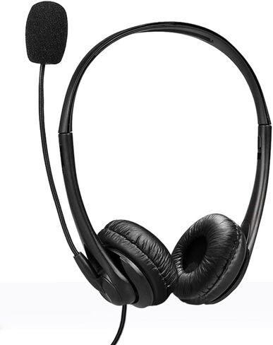 101U PC Headset with Microphone for Webinars, Call Center,Meeting,Teams,Skype,Zoom,Office Work,Home Office - USB Computer Headset with Noise canceling (USB Plug) in Saudi Arabia