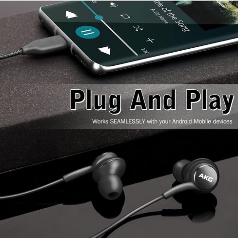 UrbanX OEM 2021 Type-C Stereo Headphones for Honor 70 Braided Cable - with Microphone - Black - USB-C Connector (US Version) in Saudi Arabia