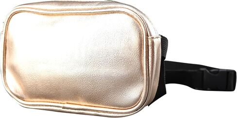 Iconikal Fashion Pebbled Crossbody Bag/Waist Pack, Gold for Storing Carrying Cell Phone Wallet Keys Money Makeup in Saudi Arabia