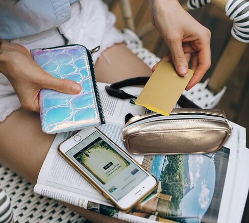 Iconikal Fashion Pebbled Crossbody Bag/Waist Pack, Gold for Storing Carrying Cell Phone Wallet Keys Money Makeup in Saudi Arabia