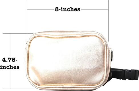 Iconikal Fashion Pebbled Crossbody Bag/Waist Pack, Gold for Storing Carrying Cell Phone Wallet Keys Money Makeup in Saudi Arabia