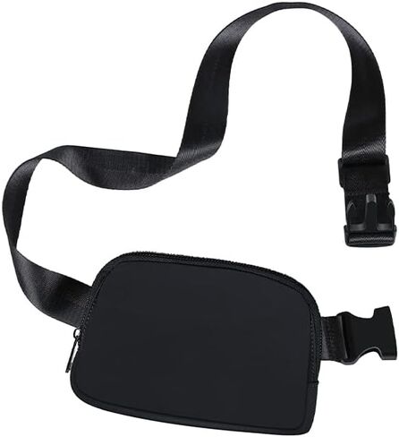 Mini Fanny Pack for Women Men, Fashion Waist Pack with Adjustable Strap,Small Belt Bag for Run, Travel, Outdoor Cycling, Shopping, Climbing（black） in Saudi Arabia