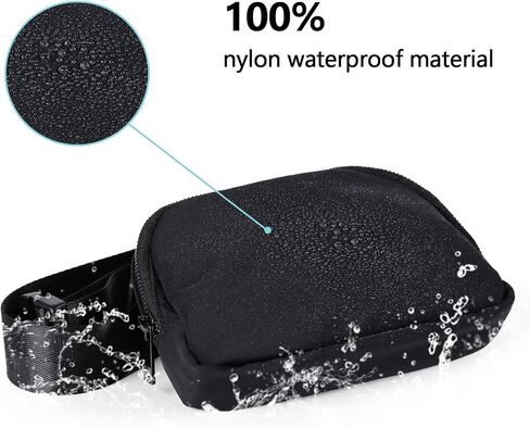 Mini Fanny Pack for Women Men, Fashion Waist Pack with Adjustable Strap,Small Belt Bag for Run, Travel, Outdoor Cycling, Shopping, Climbing（black） in Saudi Arabia