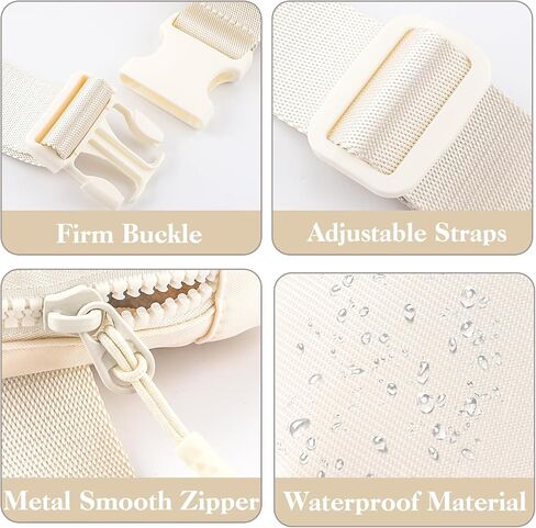 Fanny Pack Belt Bag for Women Small Crossbody Bag with Initial Letter Cute Preppy Trendy Travel Pouch Personalized Birthday Gifts Mothers Day Gifts for Mom Daughter Wife Her Beige J in Saudi Arabia