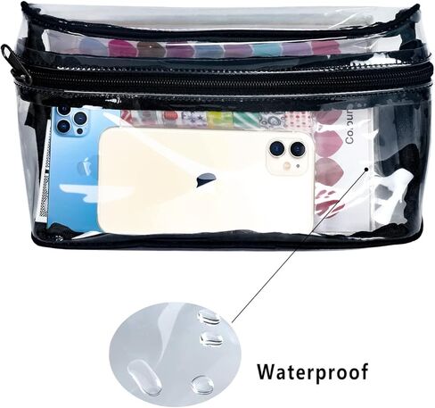 حزمة فاني شفافة من لابيول، معتمدة من ملعب حزمة فاني شفافة مقاومة للماء، حقائب فاني للنساء والرجال عصرية مع حزام قابل للتعديل، حقيبة حزام شفافة للسفر ورياضة المشي لمسافات طويلة والحفلات الموسيقية in Kuwait