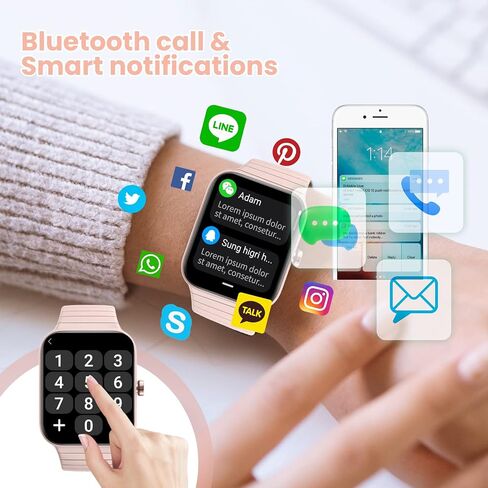 C22 Alexa Bluetooth 1.8" Smart Watch for Men Women in Saudi Arabia