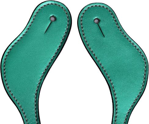 Bridle Leather Metallic Spur Straps, Adjustable Boot Straps,Two Ply Spur Straps for Western Women Men Horse Riding. in Saudi Arabia