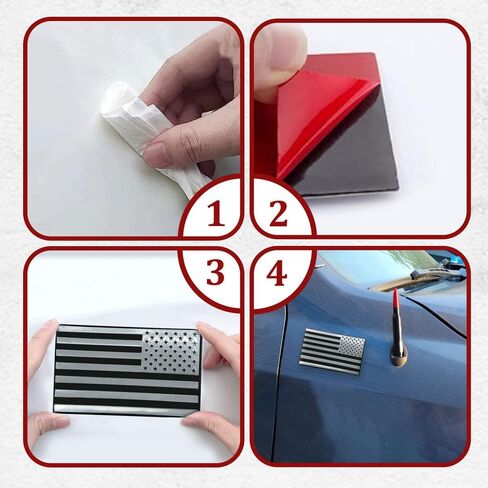 قطعتان من الملصقات المعدنية المنقوشة ثلاثية الأبعاد بشعار العلم الأمريكي باللون الأسود بالكامل، مقاس 5 × 3 بوصة من الأكريليك المقطوع بشعار وطني عسكري أمريكي للسيارة والشاحنات وسيارات الدفع الرباعي وقارب الدراجات النارية (مجوف للخارج) in Saudi Arabia