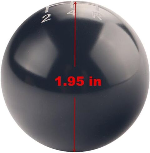 DEWHEL JDM Round Ball Billet Weighted Five-Speed 5 Speed MT Manual Gear Stick Shifter Shift Knob M10 x 1.5 Screw On for Honda Acura (Black) in Saudi Arabia
