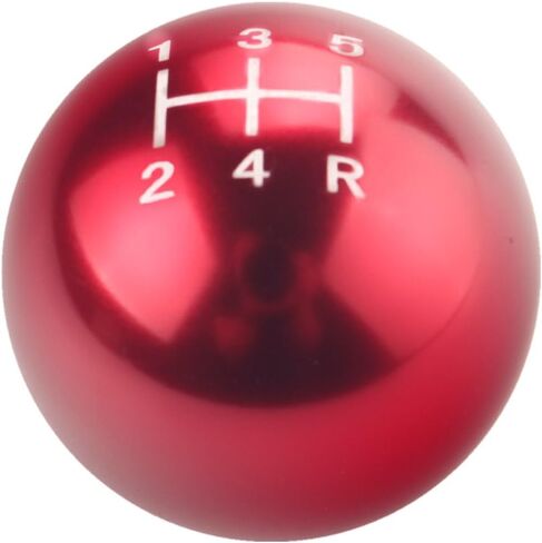 DEWHEL JDM Round Ball Billet Weighted Five-Speed 5 Speed MT Manual Gear Stick Shifter Shift Knob M10 x 1.5 Screw On for Honda Acura (Black) in Saudi Arabia