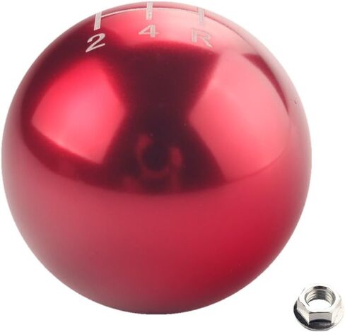 DEWHEL JDM Round Ball Billet Weighted Five-Speed 5 Speed MT Manual Gear Stick Shifter Shift Knob M10 x 1.5 Screw On for Honda Acura (Black) in Saudi Arabia