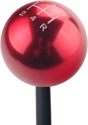 DEWHEL JDM Round Ball Billet Weighted Five-Speed 5 Speed MT Manual Gear Stick Shifter Shift Knob M10 x 1.5 Screw On for Honda Acura (Black) in Saudi Arabia