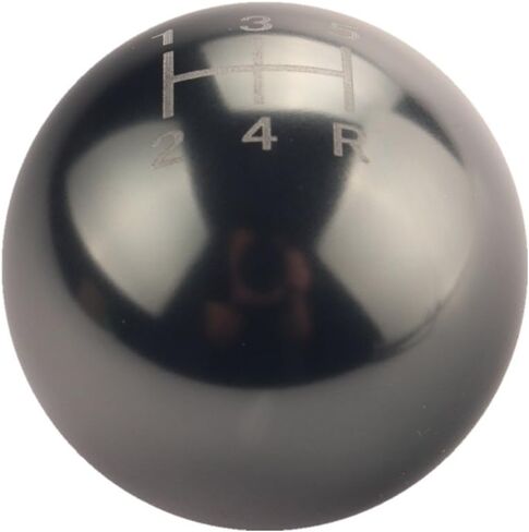 DEWHEL JDM Round Ball Billet Weighted Five-Speed 5 Speed MT Manual Gear Stick Shifter Shift Knob M10 x 1.5 Screw On for Honda Acura (Black) in Saudi Arabia