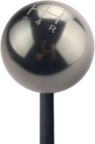 DEWHEL JDM Round Ball Billet Weighted Five-Speed 5 Speed MT Manual Gear Stick Shifter Shift Knob M10 x 1.5 Screw On for Honda Acura (Black) in Saudi Arabia