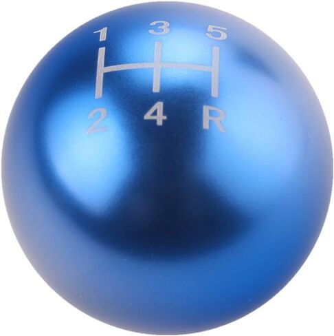 DEWHEL JDM Round Ball Billet Weighted Five-Speed 5 Speed MT Manual Gear Stick Shifter Shift Knob M10 x 1.5 Screw On for Honda Acura (Black) in Saudi Arabia
