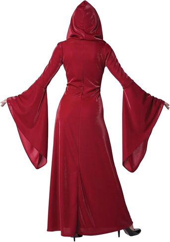 Women's Renaissance Medieval Halloween Hooded Dresses Lace Up Cosplay Costumes Vintage Maxi Cloak Robes in Saudi Arabia