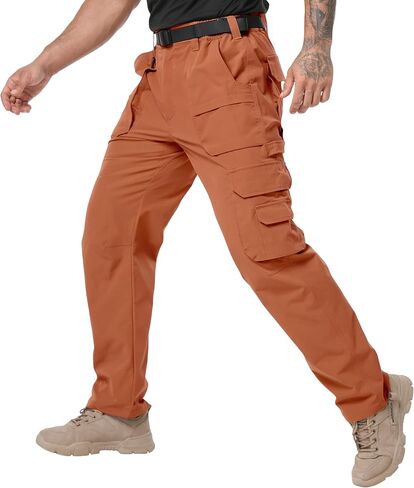 Tactical Pants for Men Stretch, Ripstop Work Pants for Men Lightweight Hiking Cargo Pants Men Water Resistant in Saudi Arabia