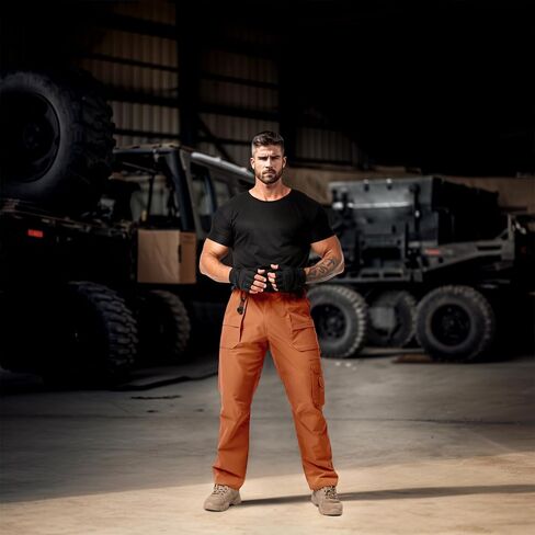 Tactical Pants for Men Stretch, Ripstop Work Pants for Men Lightweight Hiking Cargo Pants Men Water Resistant in Saudi Arabia