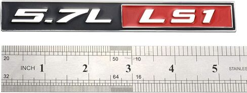 2 قطعة 5.7 لتر LS1 غطاء محرك ألومنيوم حقيقي شعار شارة استبدال صندوق لبونتياك ترانس آم فايربيرد WS6 تشيفي كورفيت C5 ZR1 كامارو هولدن المركبات الخاصة HSV (أحمر) in Kuwait