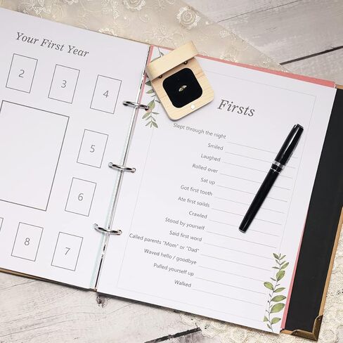 صندوق تذكار للأطفال من خشب الصنوبر الفاخر مع كتاب ذاكرة - مساحة تخزين متينة وواسعة للتذكارات in Kuwait