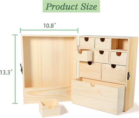 صندوق تذكار للأطفال من خشب الصنوبر الفاخر مع كتاب ذاكرة - مساحة تخزين متينة وواسعة للتذكارات in Kuwait