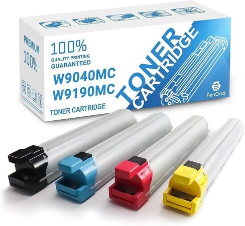 استبدال خرطوشة الحبر المعاد تصنيعها W9040MC W9190MC لطابعات HP Color MFP E77822dn E77822z E77825dn E77825z E77830dn E77830z (KCMY) in Kuwait