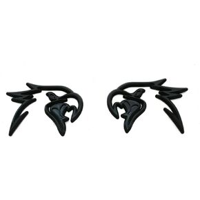 Pair Custom HELLHAWK Emblem Replacement for Trackhawk Fender Door 3D Badge Hellcat Style Head (Red)