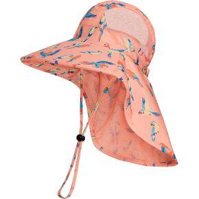 Baby Sun Hat UPF 50+ Sun Protective Toddler Wide Brim Hat Swim Beach Pool Outdoor Hat for Baby Boys Girls