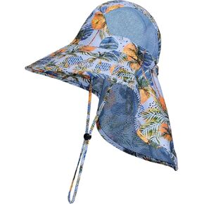 قبعة شمس للأطفال بعامل حماية من أشعة الشمس 50+ واقية من الشمس للأطفال الصغار، قبعة واسعة الحافة للسباحة على الشاطئ وحمام السباحة في الهواء الطلق للأطفال الأولاد والبنات in Kuwait