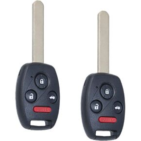 Key Fob Keyless Entry Fits for 2003 2004 2005 2006 2007 Honda Accord / 2010 Element Remote Control Head Key Replacement OUCG8D-380H-A 35118-SDA-A11 4 Button 46 Chip