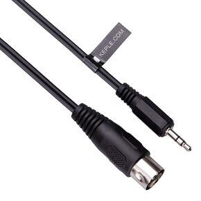 5-DIN MIDI to 3.5mm AUX TRS Jack Audio Cable, 5 pin to 3.5mm Stero Plug Compatible with Smartphones, PC notebooks, Ampifiers, HI-FI soundsystems, Supports Analog Sound Signal (L/R + Mass) 1.5m