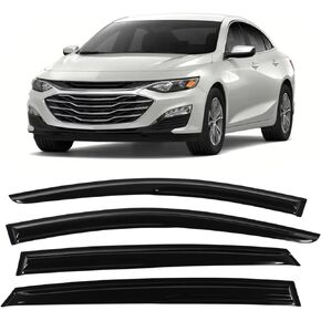 4PCS Window Visors Deflectors Vent Guards Sun Wind Rain Shield for 2016-2023 Malibu Car Window Visors Deflectors