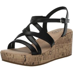 LifeStride Women's Bailey Strappy Platform Wedge Sandals