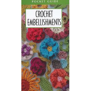 Leisure Arts 56035 Crochet Embellishments Pocket Guide, Multicolor