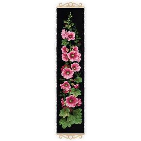 RIOLIS 1612 - Mallow - Counted Cross Stitch Kit 7.5"x 35.5" Zweigart 14ct. Black AIDA 14 Colors