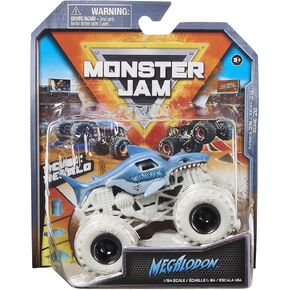 Monster Jam Megalodon, White Bone Yard Series 26 (1:64 Scale)