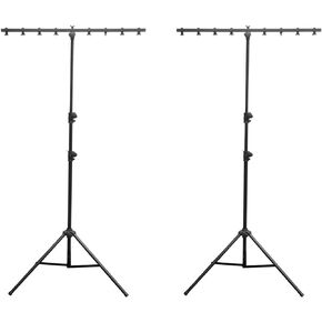 2) Chauvet DJ CH-06 Portable Lightweight Easy Setup T Bar Tripod Light Stands