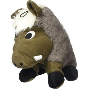 Pet Lou WAR-14 Warthog-Shaped Dog Plush Toy, 14-inch Length