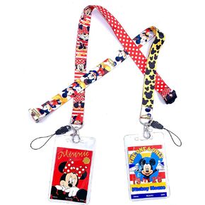 حبل ذو وجهين مطبوع عليه Monogram Disney Mickey and Minnie Mouse مع مشبك منفصل وحامل لبطاقة الهوية - مجموعة من حبلين in Kuwait
