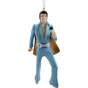 Kurt Adler Elvis in Blue Suit Blow Mold Ornament