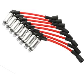 High Performance Spark Plug Ignition Wire Set 48322R Compatible with Chevy Silverado Suburban Avalanche Express GMC Sierra Savana 8PCS