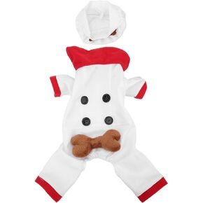 Dog Clothes, Chef Design Dog Costume Suit Christmas Halloween Dressing up Party Apparel for Dogs Puppy Cats