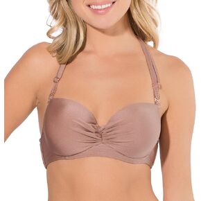 Smart & Sexy Women's Light Lined Medallion Back Swimsuit Bikini Top