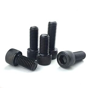Screws M7 Allen Screws hex Socket Cap Screw Bolt Locking Nuts Hexagon Bolts 10-50mm Length Black - (Size: M7 x 10mm (5Pcs))