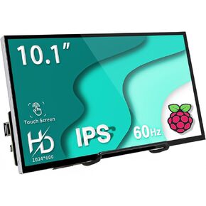 Raspberry Pi Touchscreen,10 Inch Monitor HDMI,1024×600 Mini Monitor,16:9 IPS Screen Small Portable Display for Raspberry Pi 400/4/3/2/Zero/B/B+ Jetson Nano Win11/10/8/7,Driver Free